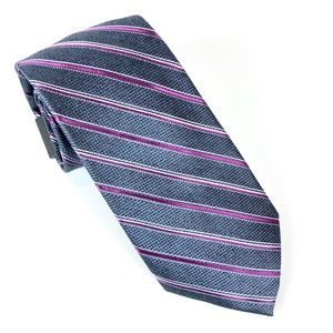 3/$35 Michael Kors Striped Silk Blend Gray Tie